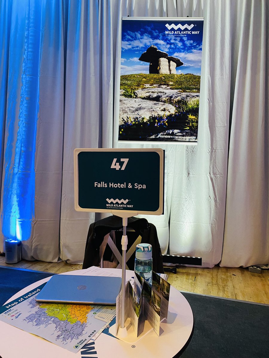 Fallshotel's tweet image. All set and ready to go for #Meitheal2023 in Killarney! Looking forward to meeting lots of international tour operators over the next few days and telling them all about gorgeous County #clare and #theburren! 🇮🇪@MeithealIreland @ClareTourism