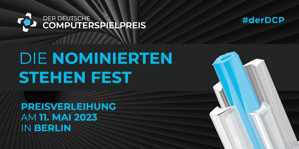 DerDCP's tweet image. 🥳 🎮 🏆Der Deutsche Computerspielpreis gibt die Nominierten für das Jahr 2023 bekannt. Die Übersicht aller Nominierten findet Ihr auf bit.ly/40iMKJt. Die große Preisverleihung steigt am 11. Mai 2023 in Berlin. #derDCP