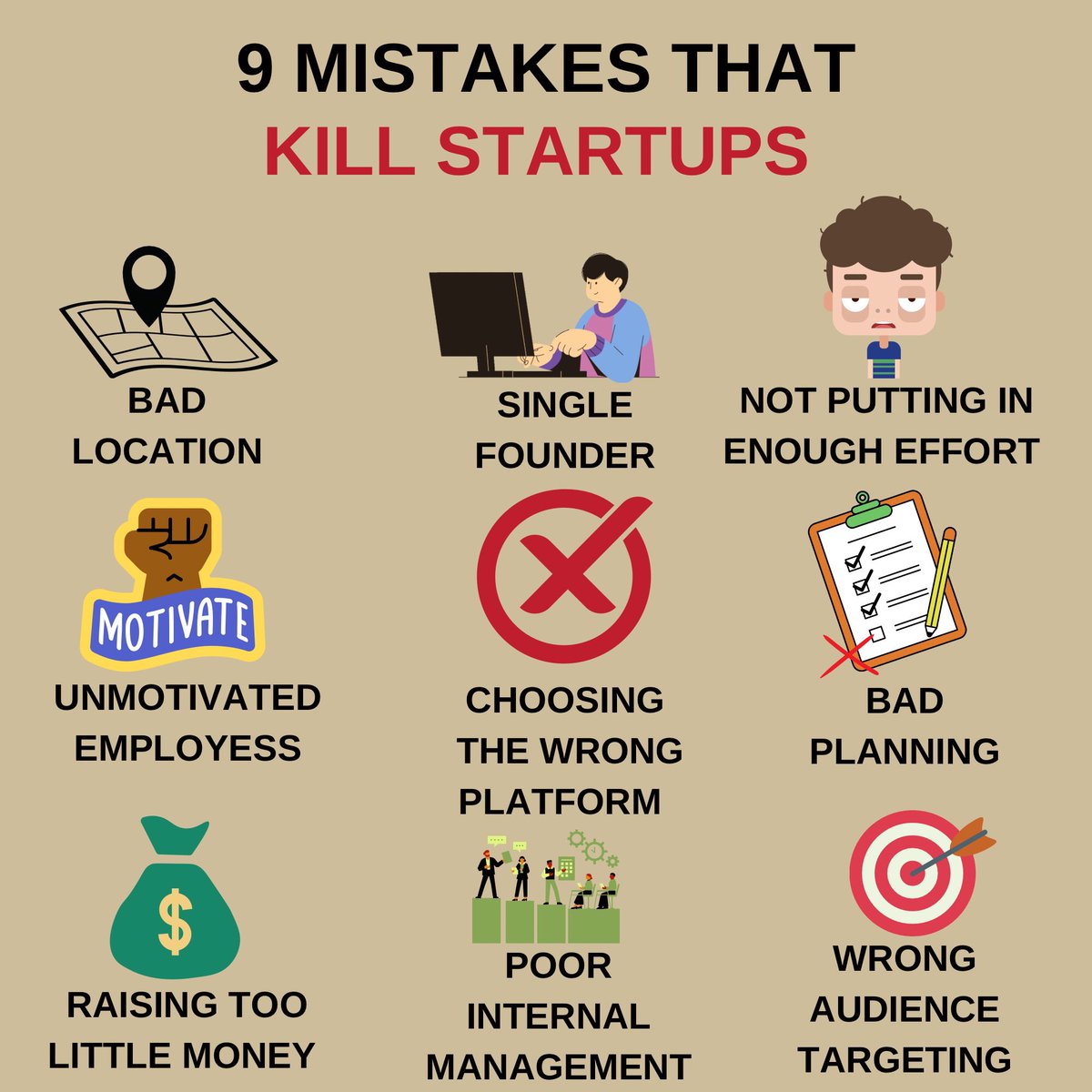 #Startups KILLERS 💰❌

#startupideas #startuplife #startups #startup #mistake #business #businessadvice #businessgrowth #BusinessNews #businessowner #MoneyHeist #moneylaundering #MONEY #MoneyTalks #moneygoals #job #work #motivation