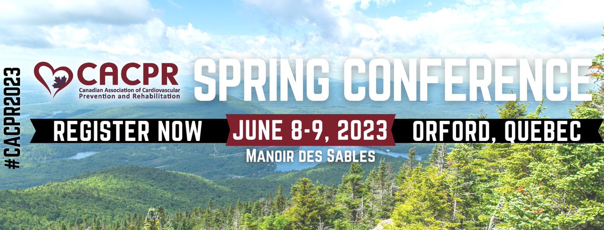 CACPR_1's tweet photo. Registration is open for the 2023 Annual Spring Conference in Orford, Quebec! To register or for more information visit us online at https://t.co/rs8iJ0lNb4. https://t.co/kNPiF2GY60