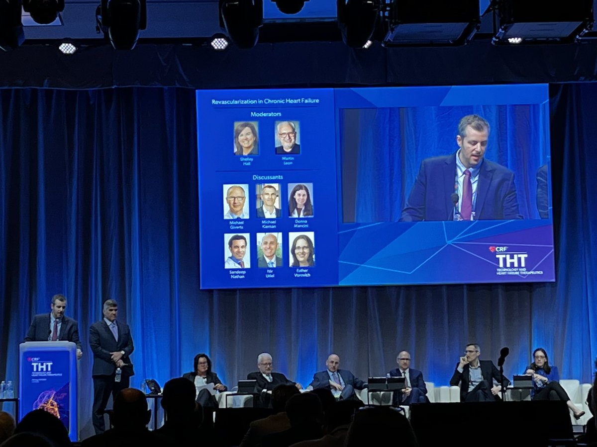 Wow ‼️Excellent debate and triggering discussion! How we approach patients with heart failure and coronary disease? REVIVED study: GDMT vs revascularization ! giants in the field @JWMoses @ericjvelazquez @mbmcentegart @NirUrielMD @shelleyhallmd @MartyBLeon #THT2023 #CRF