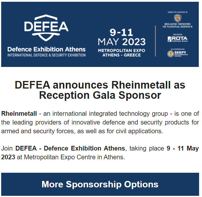 defencegreece_m's tweet photo. #Rheinmetall @RheinmetallAG θα ειναι Reception Gala Sponsor στη #DEFEA23 , ισως εχουμε το #Lynx απο κοντα στην #Ελλαδα https://t.co/iMiwR3oNom