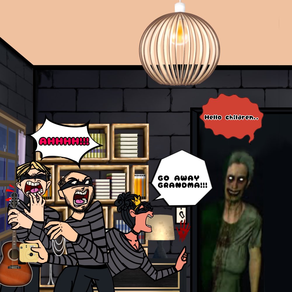 ThePartyQueen19's tweet photo. A little art that I made today from my team and I playing Boomen on steam. Scary game, but soo fun! I recommend it. #Boomen #twitch #gaming #gamer #art #Steam https://t.co/c4cZhvbJ4e