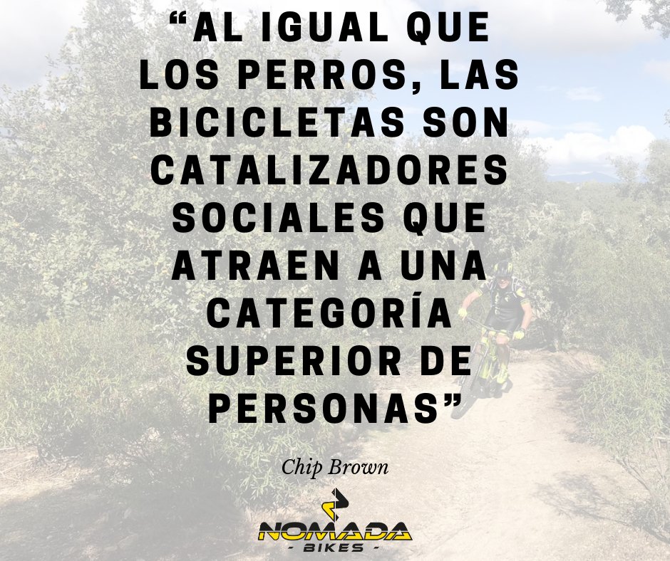 Bicicletas como catalizadores

#FrasesCiclismo que siempre recordaremos

#NomadaBikes