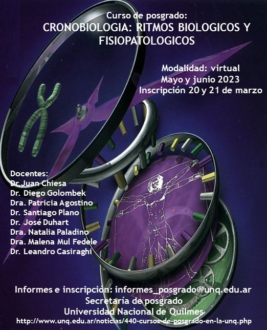 Abierta la inscripción para curso de posgrado en cronobiología de la <a href="/UNQoficial/">Universidad Nacional de Quilmes</a>