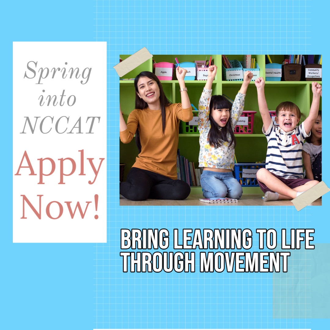 Coming in April to #NCCAT - Bringing Learning to Life Through Movement in Cullowhee.
Teachers will learn a variety of strategies for integrating instruction with physical activity. Techniques you can use immediately.
Apply at bit.ly/3lxcPWf