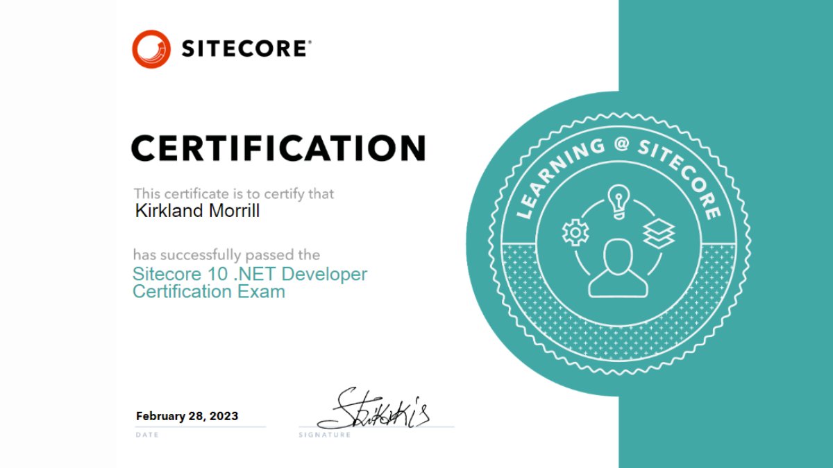 Another @Sitecore-certified genius on the Kickbyte team! Way to go Kirkland. 🎉

#Kickbyte #Sitecore #sitecoredeveloper #sitecorepartner #yegtech #abtech #yegagency #yegwebsite