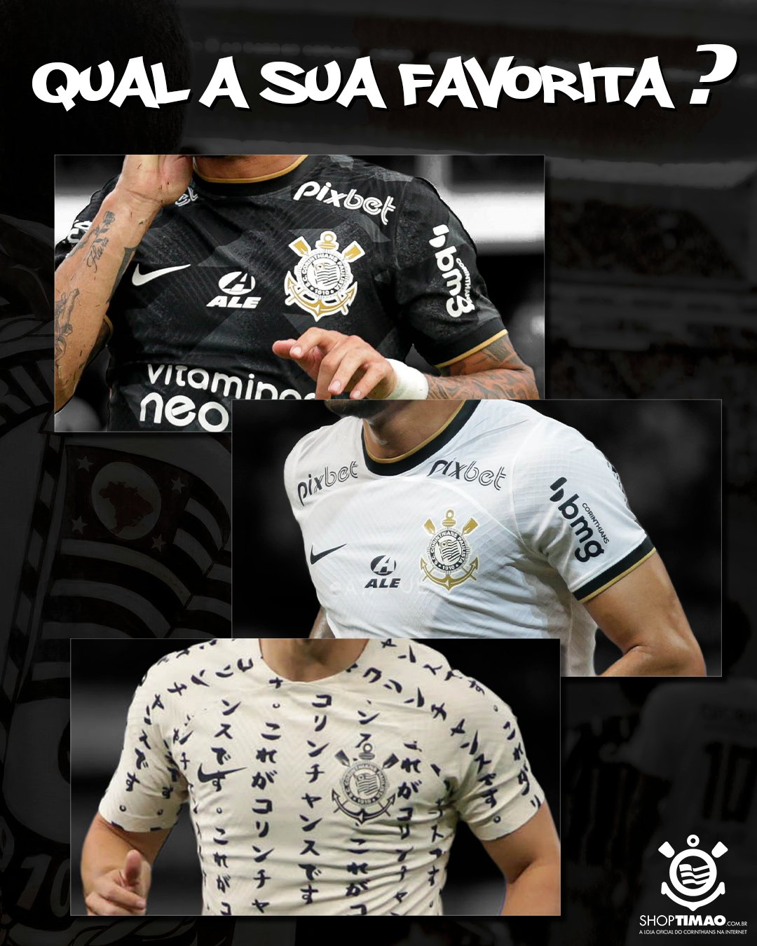 t-shirt camiseta corinthians ~🤍 em 2023