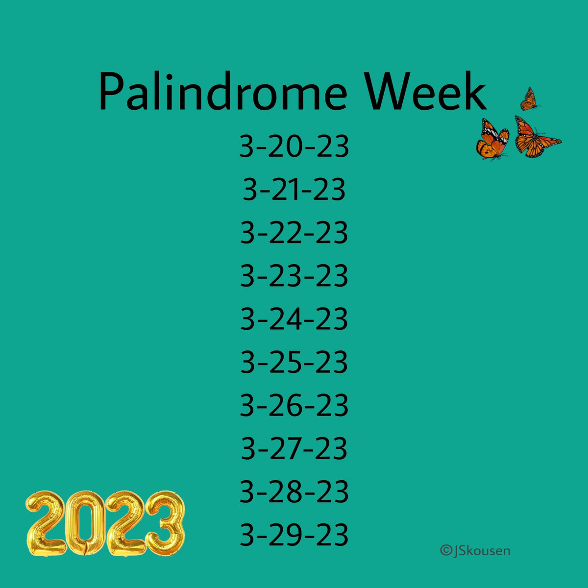 Jewel S on Twitter "RT jewels_my Palindrome Week!! Make it a great