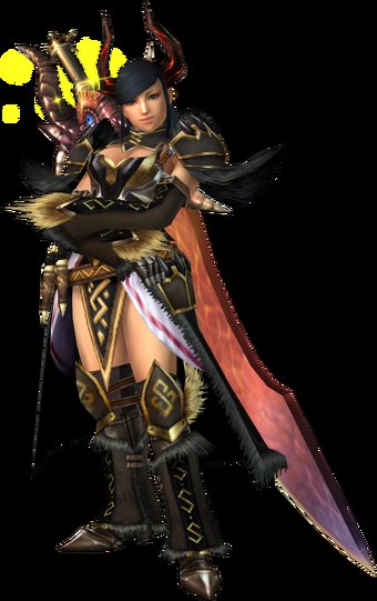 Rae_Zra's tweet photo. @ceracymmetry "Lea is a very polite woman when not hunting, but she turns extremely violent while hunting. She is known for constantly swearing in the middle of a hunt out of anger and thrill." I feel somewhat personally attacked... I'm not missing the monster is just moving... https://t.co/HDiNilggE1