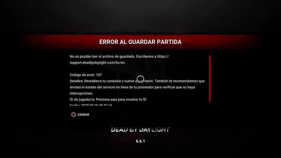 ChrystianGG's tweet photo. @DeadByBHVR_ES Llevo 3 días sin poder entrar, al cargar sale una de estas 3 alertas https://t.co/P0oOb3081q