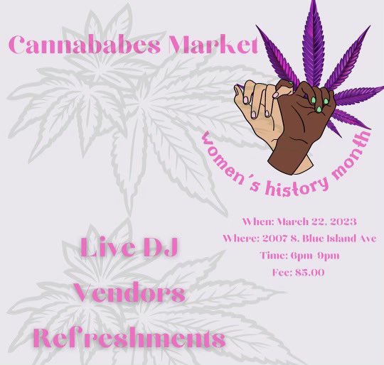 BabesOnlyFun's tweet photo. What’s coming up for #31daysofbabes 
3/21 - BIPOC Women In Weed with @cannaequityil at @chicagoathletichotel ✨
3/22 - Cannababes Market from 6-9pm 💜
3/23 - Pajama Party at @scratchgoods 🛏 Tickets in @scratchgoods bio🌹
3/24 - Selector Series at @thesilverroom with @niffs.ter https://t.co/xKRToJ6C3B