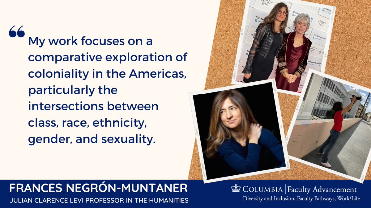 Columbia Faculty Advancement (@columbiafaculty) on Twitter photo Our latest Faculty Snapshot features <a href="/imfrancesnegron/">F. Negrón-Muntaner</a>, whose work explores class, race, ethnicity, gender, and sexuality in American coloniality. She shares two films that inspired her editing process as well as the practices that help her to recharge: bit.ly/3Flu7fX Our latest Faculty Snapshot features <a href="/imfrancesnegron/">F. Negrón-Muntaner</a>, whose work explores class, race, ethnicity, gender, and sexuality in American coloniality. She shares two films that inspired her editing process as well as the practices that help her to recharge: bit.ly/3Flu7fX