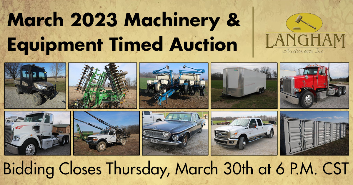 HiBid Auctions on Twitter "March 2023 Machinery & Equipment Timed