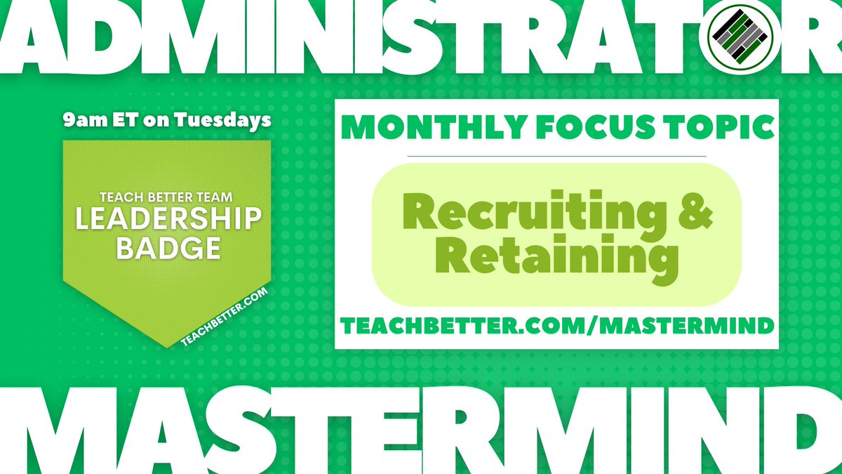 It's that time of year! 
Join #Mastermind tomorrow at 9amET as we discuss April's theme: Recruiting &amp; Retaining! 

Drop💚 below if you plan to join us!