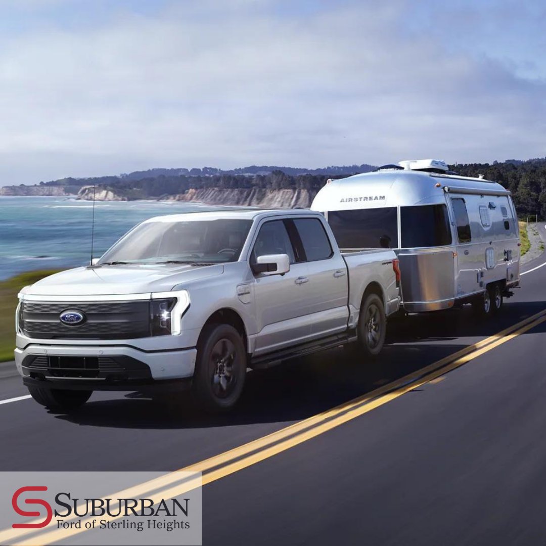 SuburbanFordSH's tweet image. Our F-150 Lightning has you covered if your Spring break plans require towing something. Tell us below where you’re off to this month! 🗺️

#fordlightning #springbreakplans #towing #whereareyouoffto