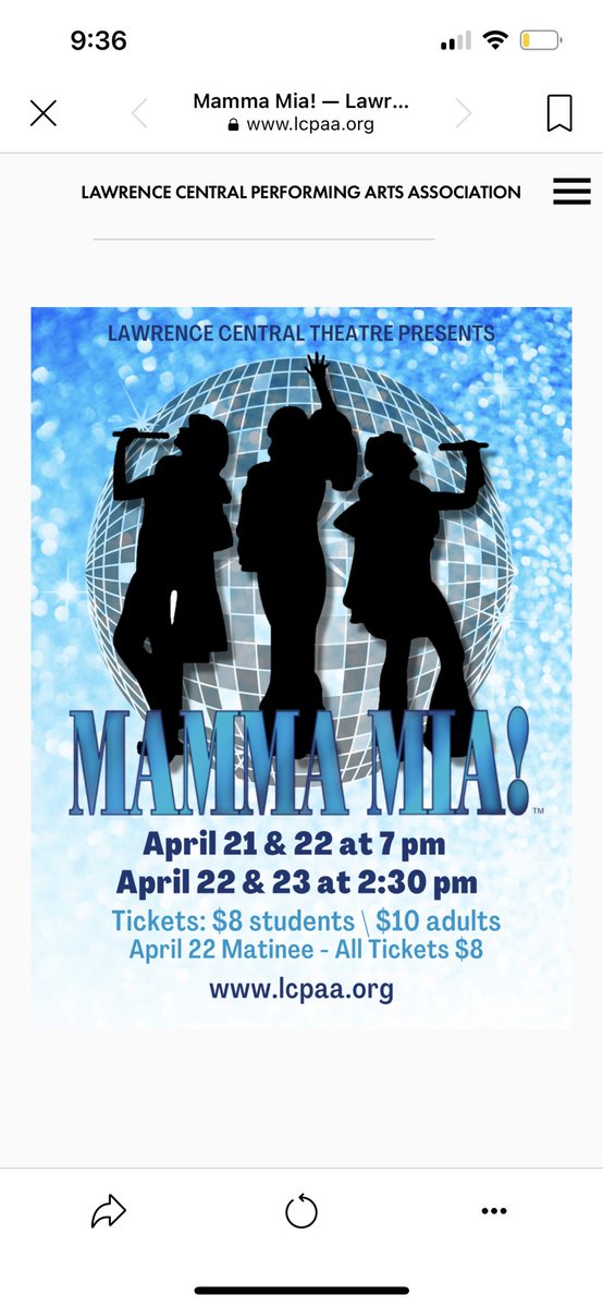Tickets are on sale for our spring musical MAMMA MIA! Bring the whole family!!! lcpaa.org/mamma-mia