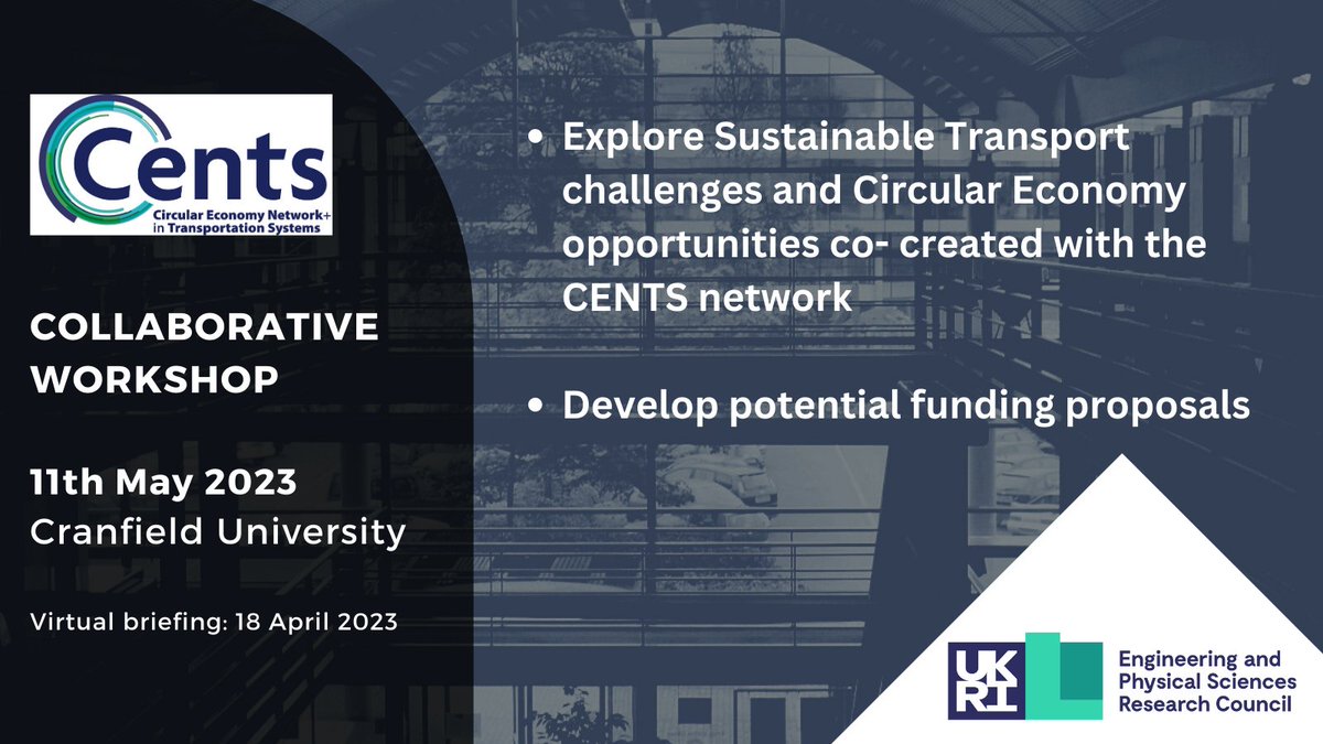 Ce4Transport's tweet image. Apply to attend our #circulareconomy #workshop. We will cover accommodation of selected participants:
warwick.ac.uk/fac/sci/wmg/re…