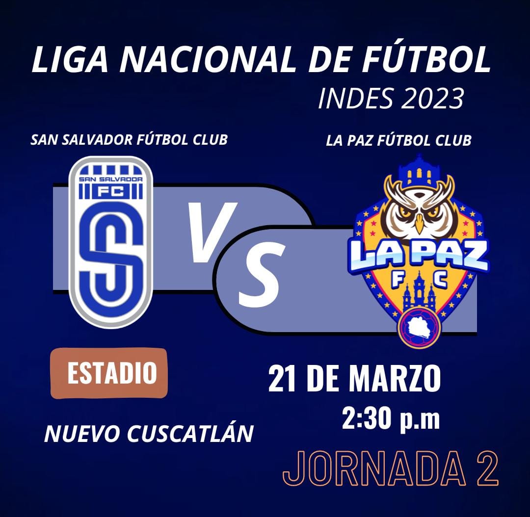 Jornada 2⚽| Mañana viajámos a la capital para enfrentar a San Salvador FC. Primer partido de salida.

🏟️ Estadio Municipal Nuevo Cuscatlán
🕝 2:30pm

#LNF
#INDES2023
#TORNEOAPERTURA2023