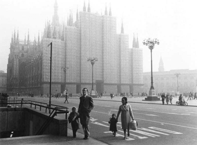 Rara foto del Duomo di Milano in costruzione