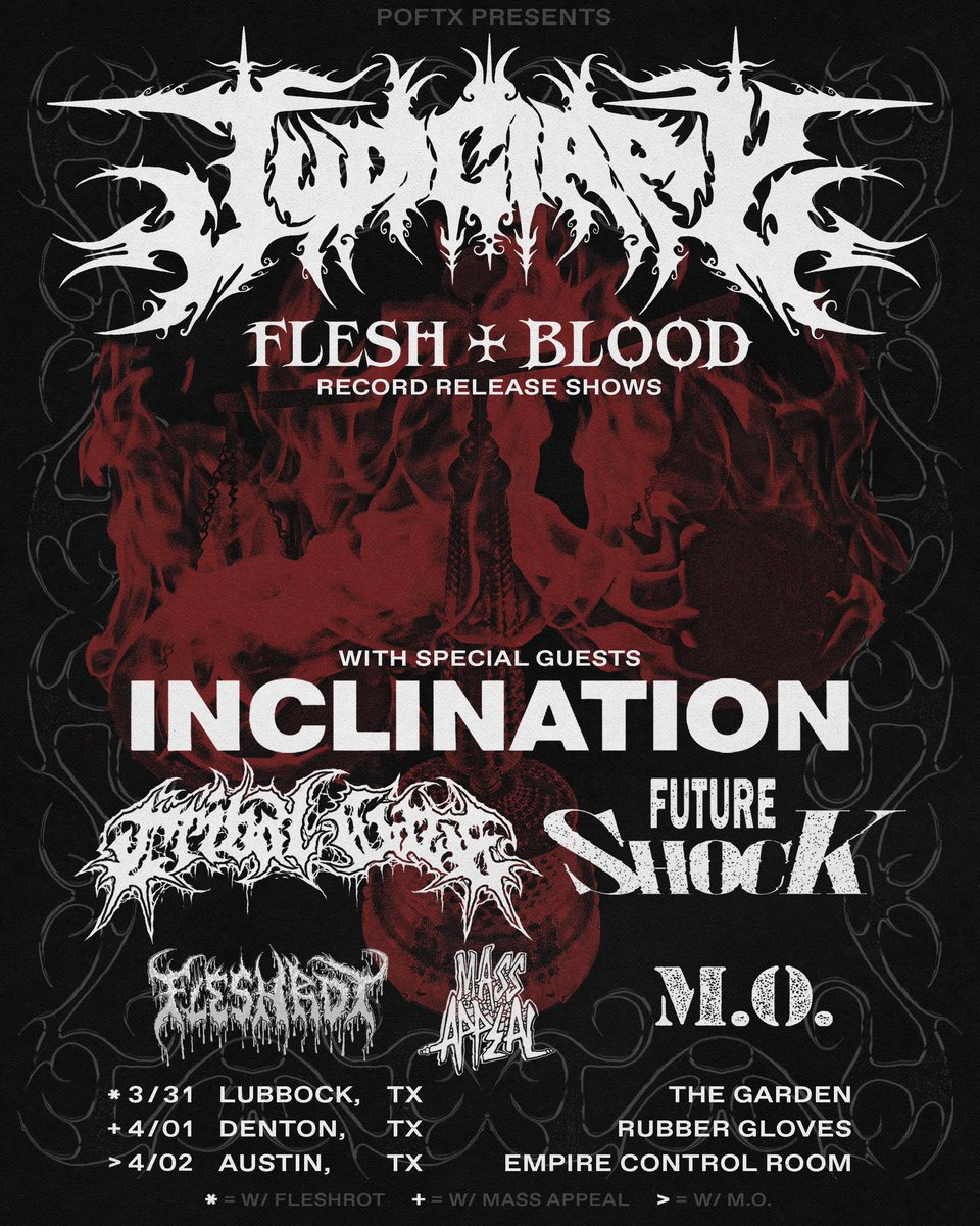 We are getting very close to record release weekend. Venues have been updated for Lubbock and DFW. Tickets available at poftx.com