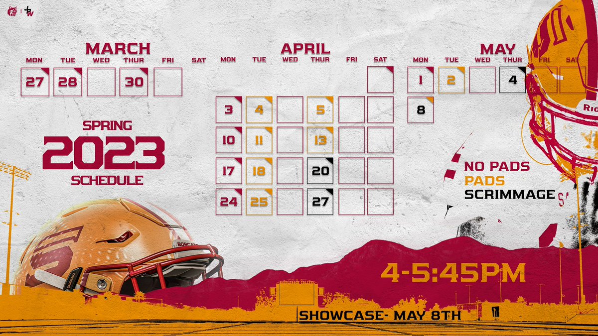 CoachProodian's tweet photo. One week before it all starts! 🏈 Let's go earn it 🏆 #Bobcat #Football #Spring #Practice 🐾 https://t.co/HLcl0761BT