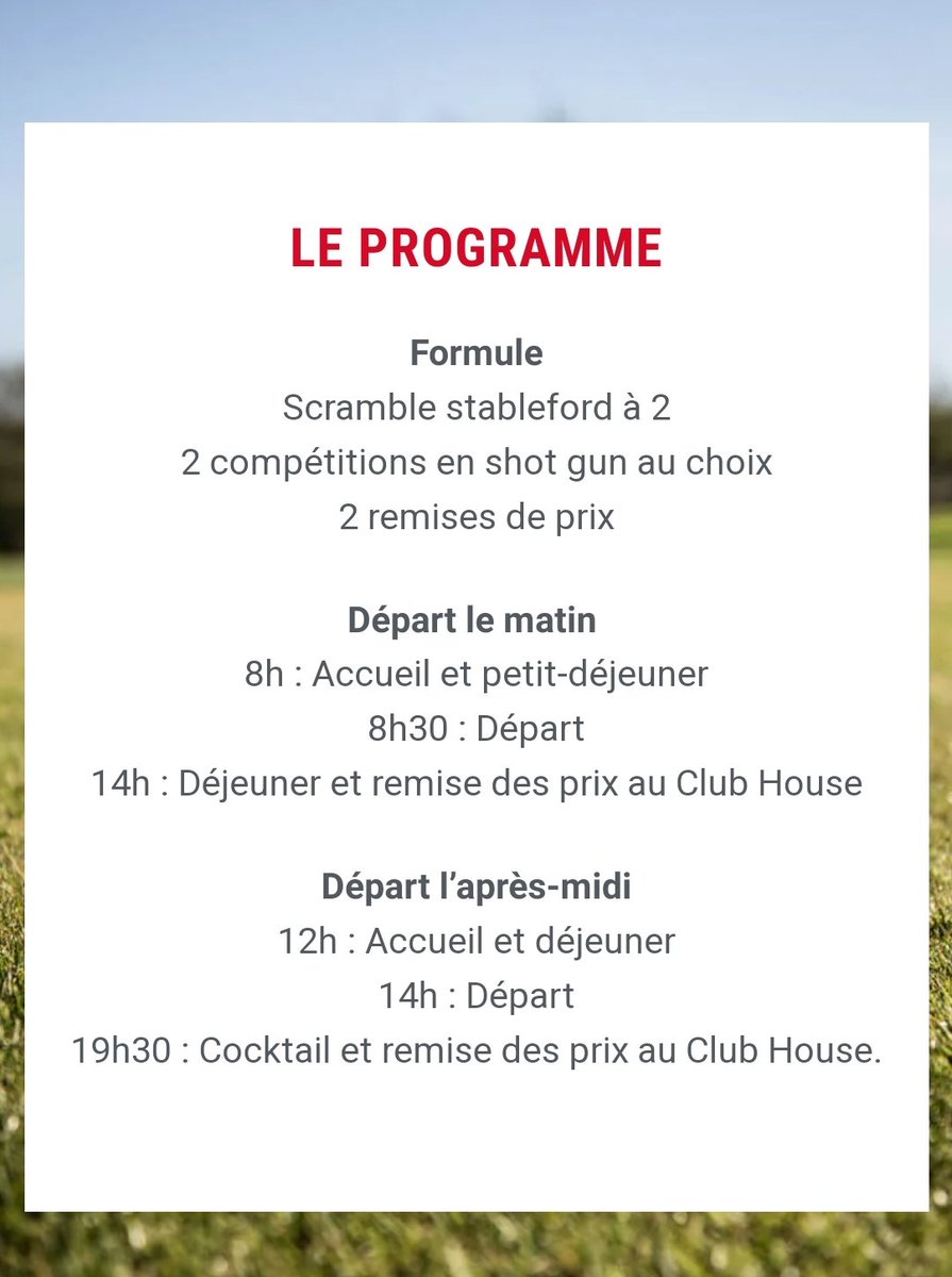 CedricPM's tweet photo. Un petit coup de 👍🏾 les amis svp.
Le 18 avril, avec @LesElusduCoeur on tape la balle au Golf de Saint-Nom-la-Bretèche à l'occasion du #tropheeducoeur ❤️ au profit de @mecenatcardiaqu
Objectif : sauver des enfants malades cardiaques issus de pays défavorisés. 🤗 On cherche 4 généreux golfeurs licenciés, t'es partant ?
Toutes les autres infos en MP.
Retweet bienvenus 😘
