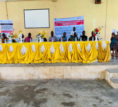 ICDngo's tweet photo. Stakeholder's workshop on the use of higher plants (phytoremediation) to reclaim petroleum-contaminated lands held in Emede community Isoko- south LGA Delta state with support from GEF-SGP, UNDP, UNOPS https://t.co/bJUFHPkduL