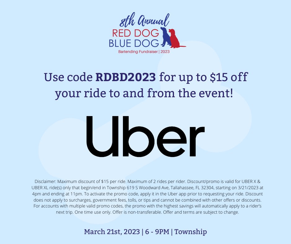 RDBDbenefit's tweet image. We are proud to once again partner with @Uber_Florida to help you get to/from #RDBD23!

To use your promo code: 1. Open your Uber app. 2. Tap Account on the bottom right. 3. Tap Wallet. 4. Scroll down to “+ Add Promo Code.” 5. Enter RDBD2023