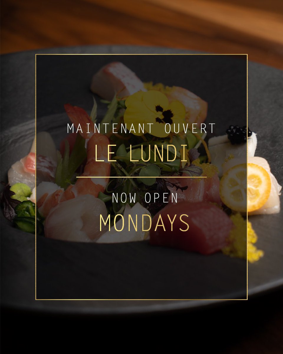 Nous sommes maintenant ouvert du LUNDI au Samedi - nous avons hâte de vous voir #omakase #sushiplatter #sashimi #nigiri #maki #chefsplate #mtl #mtlfood #montreal #quebec #canada