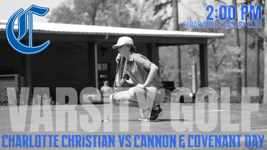 CharChristAD's tweet photo. Good luck to our varsity golf team as they host Cannon and Covenant Day today at 2pm at Cedarwood Country Club! Let's go Knights! https://t.co/rRcag29FDY