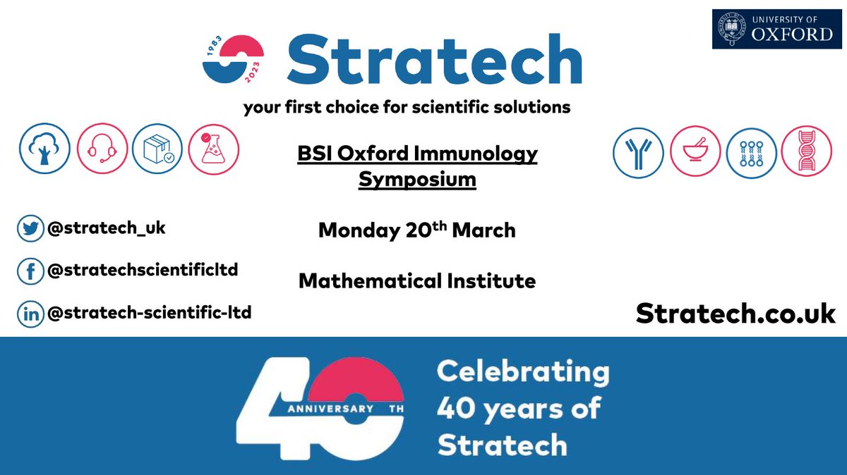 Come find our stall #OIS2023  <a href="/OxImmuno/">Oxford Immunology</a> <a href="/Adam_Stratech/">Adam Stratech</a> is there to tell you about all our 3mil+ products and our new climate pledge #plantatreeforfree Also drop by for a chance to #winaIpad or <a href="/GIANTmicrobes/">GIANTmicrobes, Inc.</a> #oxford <a href="/UniofOxford/">University of Oxford</a> #lifesciences #immunology