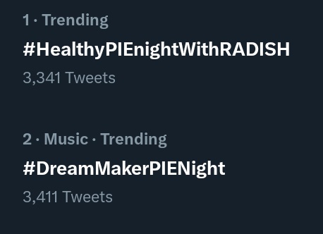 teamdreiofc's tweet photo. RADIsh stans, we made it to the top ! Congrats guys and thankyou to @ishiwormsofc , @teamasi_ph and @russergeantsOFC for collaborating with us, βtill our next collaboration, fambases π«Άπ»
DREInk Your Water
#HealthyPIEnightWithRADISH
#DreamMakerPIENight https://t.co/ffxayUHZeD