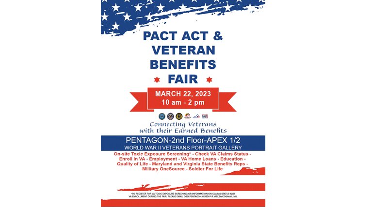 DoWMCTO's tweet photo. Organizations joining the fair include: @DeptVetAffairs @Military1Source For information on registering for VA Toxic Exposure Screening or to enroll in the VA, email osd.pentagon.ousd-p-r.mbx.dvco@mail.mil
#veterans #militaryonesource #vabenefits #PACTAct #militaryresources https://t.co/qyFP3GdMxP