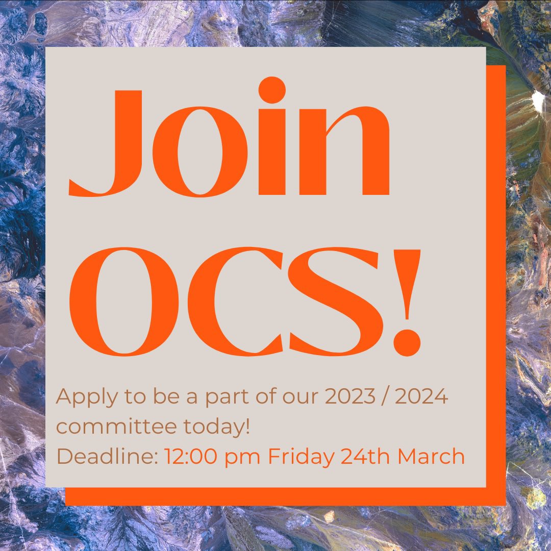 Applications for the Oxford Climate Society committee are closing this Friday, at 12pm!🚨

Open to all Oxford University students with no prior experience needed.

Find out more about the roles available and apply, here:  docs.google.com/forms/d/e/1FAI…