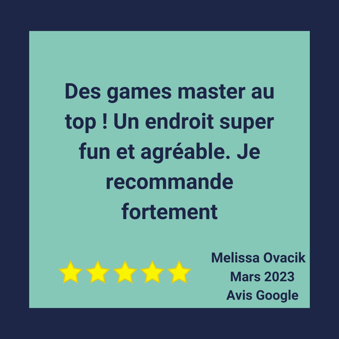 VirtualtimeVR's tweet image. Merci Melissa, on vous attend pour de nouvelles aventures 😉
N’hésitez pas à nous laisser un avis sur Google 😁 : VirtualTime Paris Châtelet-Montorgueil : https:/cutt.ly/G1 RW5AuG1RW5 Au / VirtualTime Paris Bastille-République : https:/cutt.ly/Q1 REEXE 
#virtualtimevr #VRParis