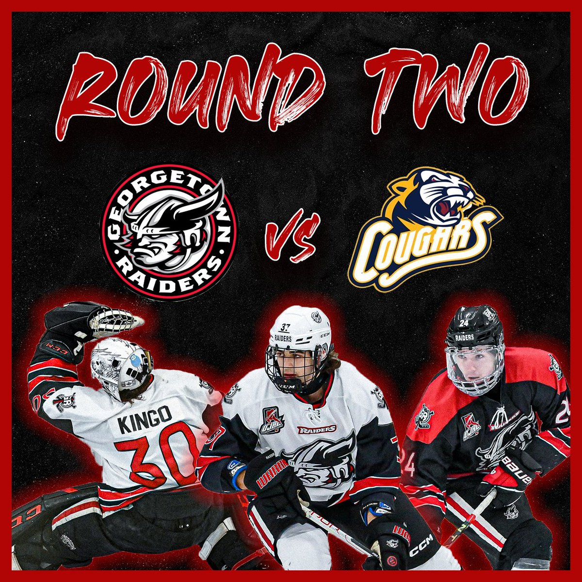 OJHLRaiders's tweet photo. 👀READY FOR ROUND 2  🚨

We will be battling the @OJHLCougars in Round 2 of the @OJHLOfficial Playoffs! 

Stay tuned for schedule announcement 👀

#ThisIsOurTown https://t.co/4Aff2djAA4