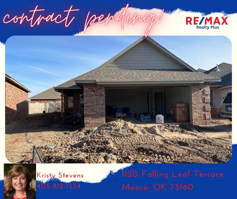 This new construction in Moore now has a contract pending!
.
.
.
.
#NewConstruction #MooreOK #REMAX #Oklahoma #RealEstate #ShopLocal #LocalRealEstate