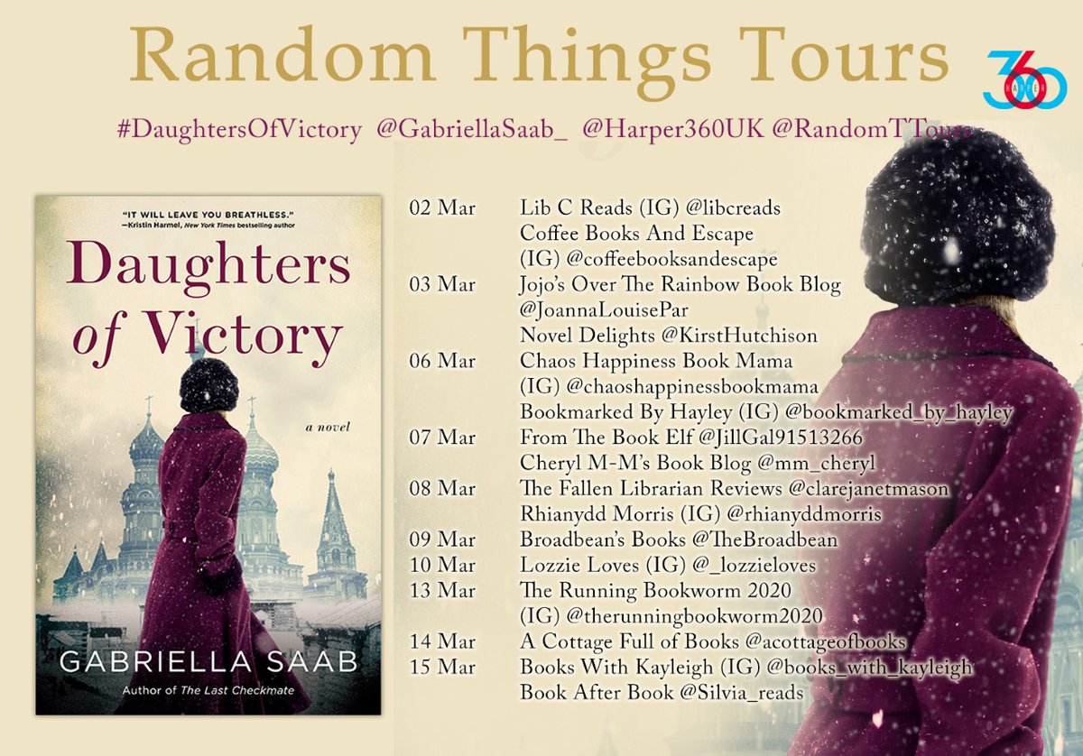RandomTTours's tweet photo. HUGEST THANKS #RandomThingsTours bloggers for supporting #DaughtersOfVictory @GabriellaSaab_ @Harper360UK
Please share reviews on Amazon/Goodreads
@TheBroadbean https://t.co/3oHTMX9Jx4