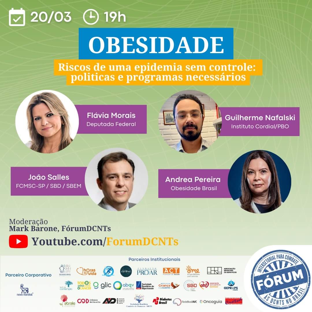 ADJ_Diabetes_BR's tweet photo. Hoje, segunda-feira, 20 de março, às 19h, o #FórumDCNTs realizará a Live Obesidade - Riscos de uma epidemia sem controle: políticas e programas necessários.
Para assistir: https://t.co/5KMMH23i2W
@forumdcnts
#ADJDiabetesBrasil #Obesidade #DCNTs #CCNTs #diabetes https://t.co/e5l4FLTaDl