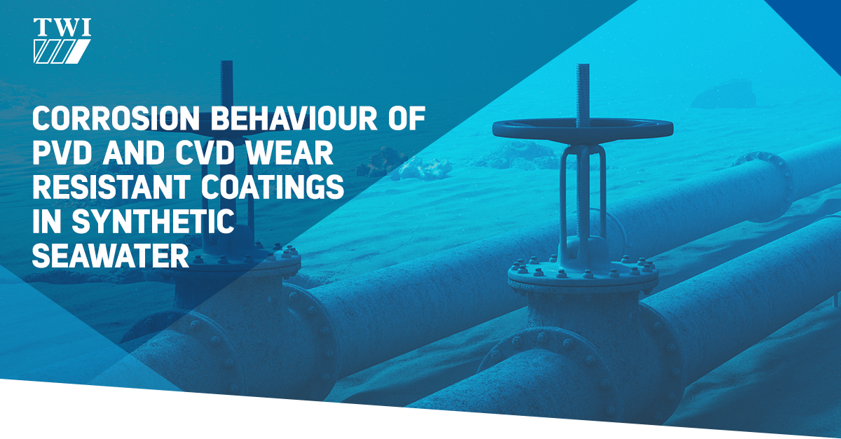 TWI_Ltd's tweet photo. #Corrosion Behaviour of Wear Resistant #Coatings…

A @TWI_Ltd  #CoreResearchProgramme-funded project aimed to bridge the knowledge gap surrounding wear resistant coatings.

https://t.co/OchgTLc0WQ

#Subsea #CorrosionResistant #OilAndGas https://t.co/udp05hlaEU