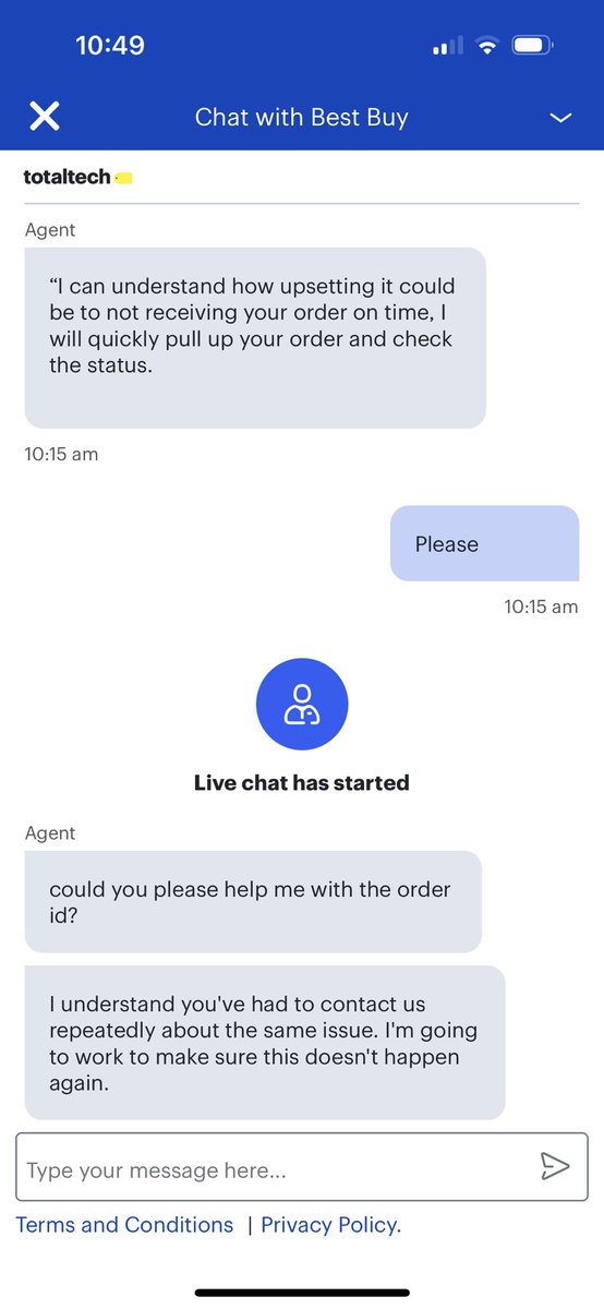 xiitiz's tweet photo. ⁦@BestBuy⁩ #badservice #excuses #totaltechmember https://t.co/pQ7CdRHrQO