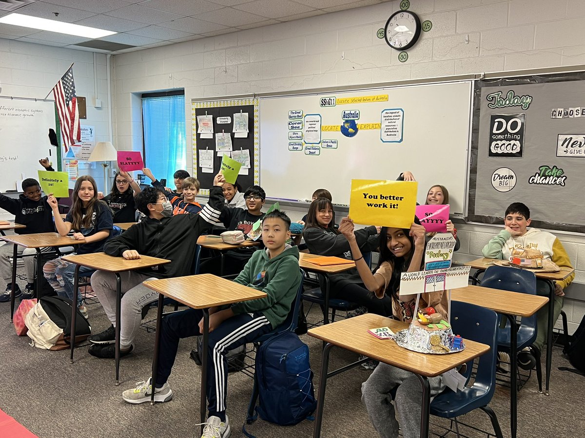 Our 6th graders had so much fun today putting on their Economics Fashion Show!@CobbSchools <a href="/HTMSCobb/">Hightower Trail MS</a>