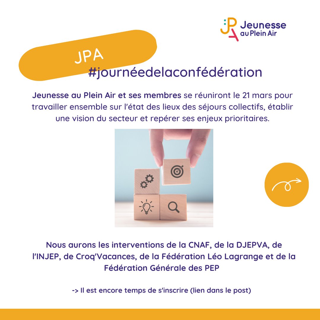 JPA_nationale's tweet photo. 🚨En 1 minute, le résumé des actualités des confédérés 🚨
👥Agissons ensemble pour défendre nos valeurs !
➡️Pour s'inscrire à la journée de la Confédération de JPA (réservée aux membres de JPA) : https://t.co/jfUfGgeDsZ
@CROQVACANCES @FGPEP @LeoLagrange @Injep #DJEPVA #CNAF https://t.co/RS5HglVH9u