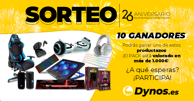 Dynos_es's tweet photo. 🟡 SORTEO ESPECIAL PRE ANIVERSARIO 🟡
¡10 premios y 10 ganadores!

➡️ Síguenos
➡️ Haz RT y Me Gusta
➡️ Menciona a un amigo

¡Mucha suerte!
Participa hasta el 26/3/2023. Ganadores: 27/3/2023