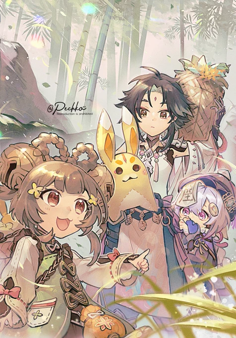 かわいい日常を切り取った魈さんのイラストを描くのも好きです〜 