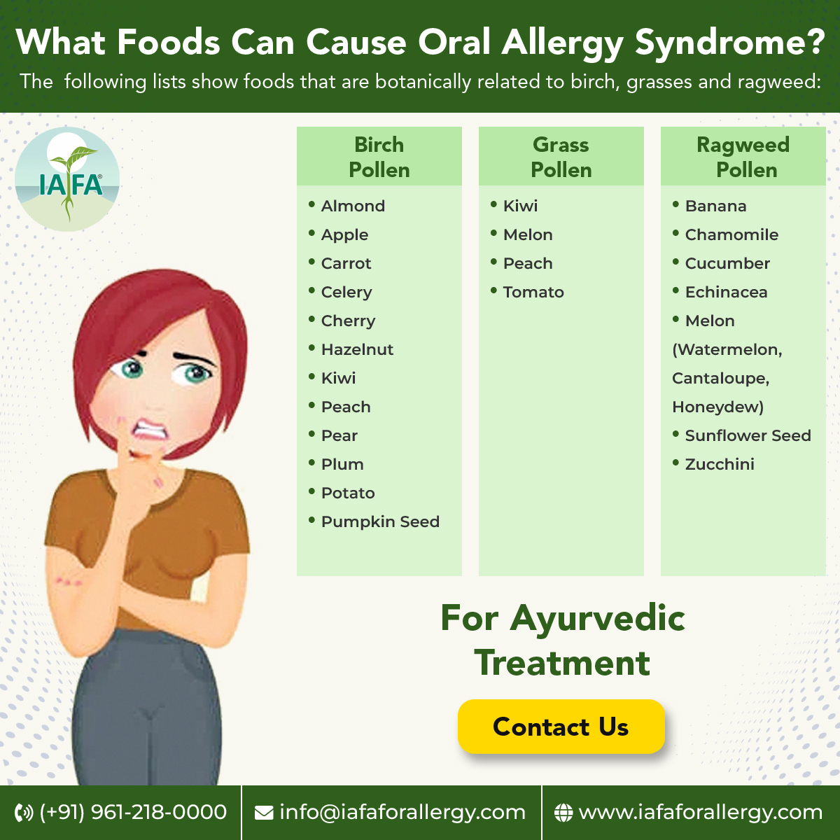 ✅  Getting Confused About “What Food Can Cause Oral Allergy Syndrome (OAS)”

#WorldOralHealthDay #oralhealthcare #OralAllergySyndrome #HappyWorldOralHealthDay #oralallergy #oralallergytreatment  #allergy #OralAllergySyndromecure #aurvedacarecenter #mouthhealth #healthtip