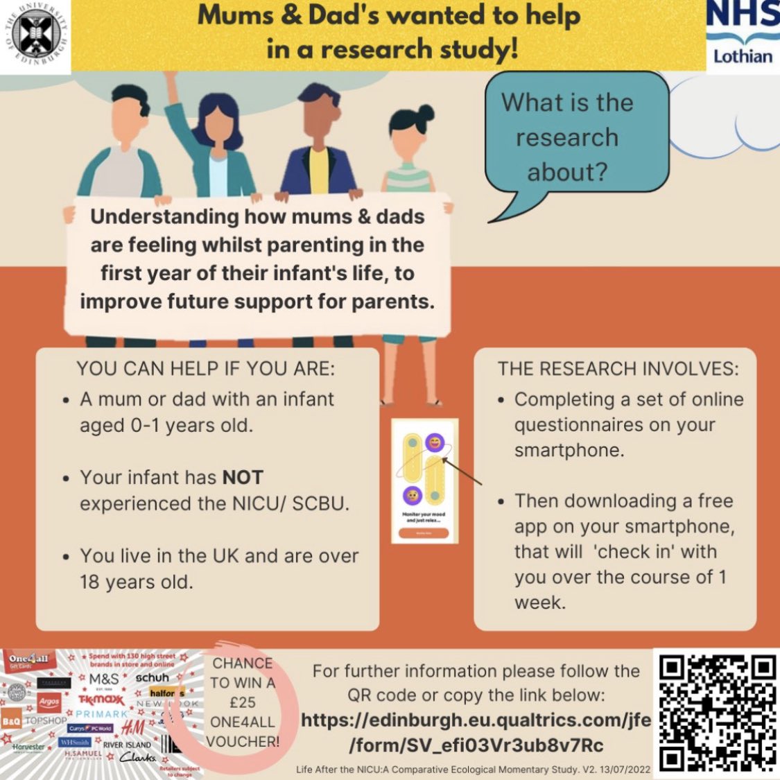 We are still looking for parents whose infant did not have a stay in the NICU. If you would like to be involved in this exciting research, and fit the criteria in the poster, click the below link to find out more and take part:

edinburgh.eu.qualtrics.com/jfe/form/SV_ef…