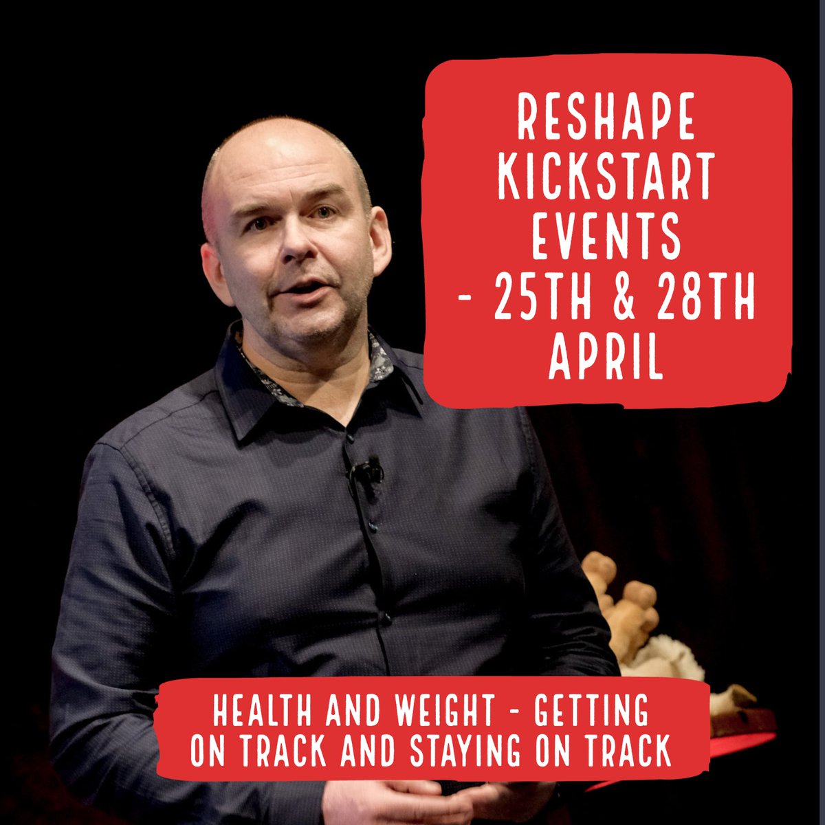 Reshape Kickstart in person events...

Struggling to get going and stay on track with your health and weight management efforts?
My in-person kickstart days are intended to help you.

visit midlifereshape.com/reshape-kickst… for more details or DM me