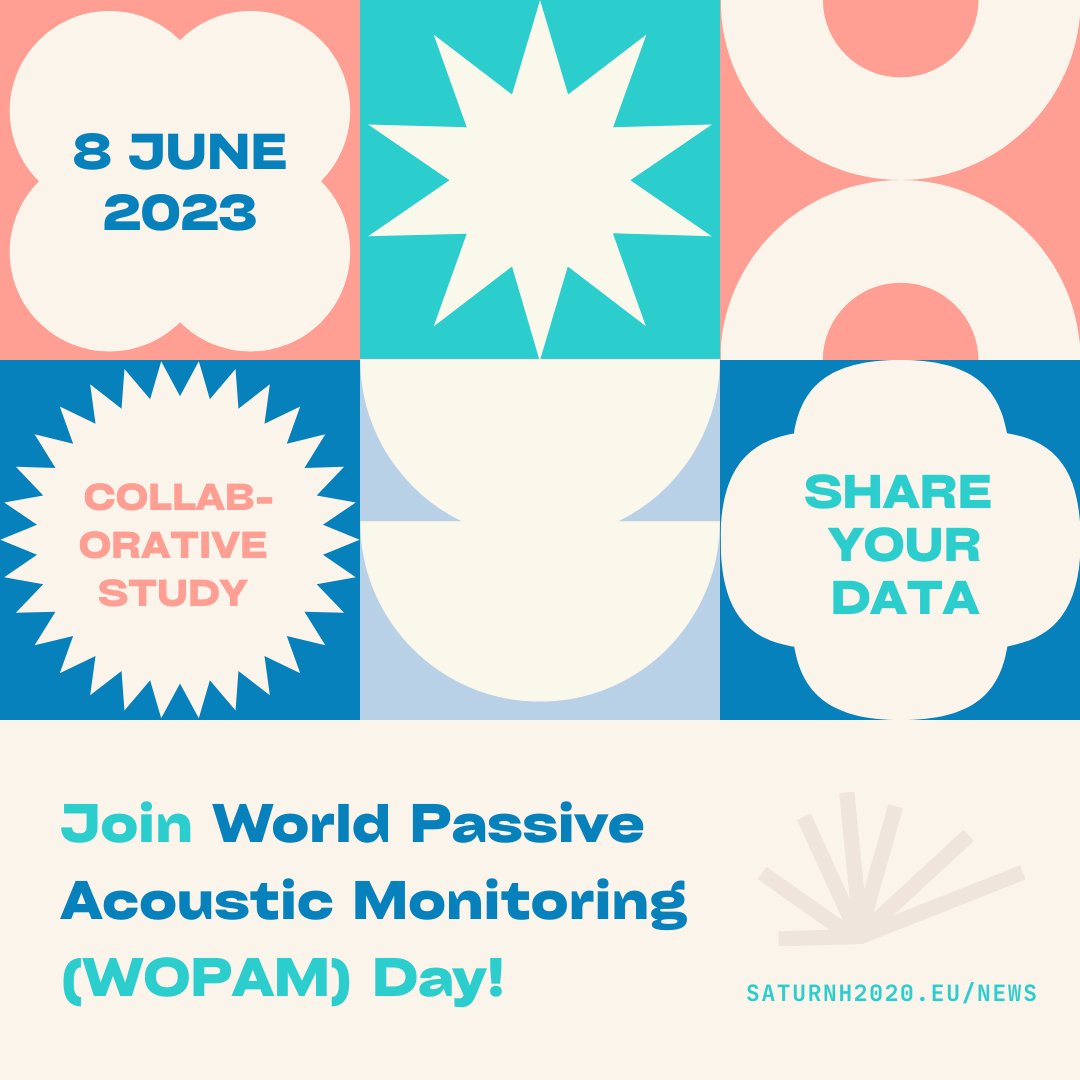 Will you have hydrophones in the water on June 8? If so, celebrate passive acoustic monitoring with an international community of researchers by sharing your data for World Passive Acoustic Monitoring (WOPAM) Day! 🌊🎙️ ✨ Learn how to contribute: saturnh2020.eu/post/join-worl…